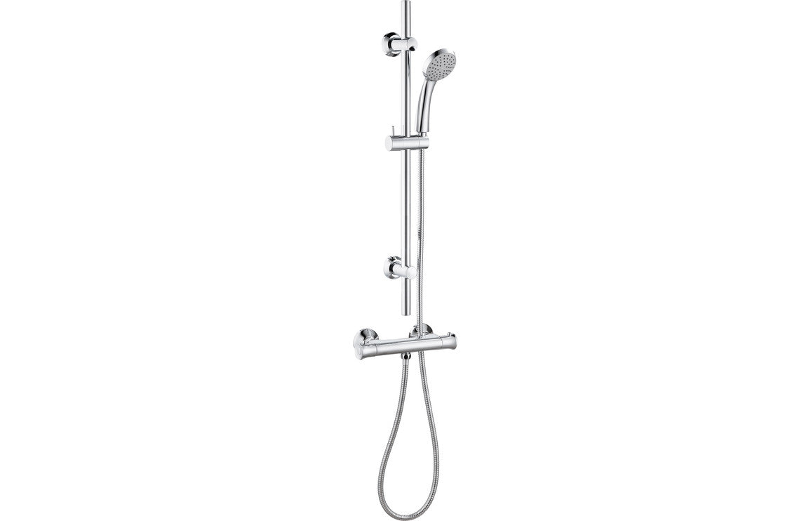 Round Thermostatic Bar Mixer Shower With Adjustable Head - Prystine Alexandria