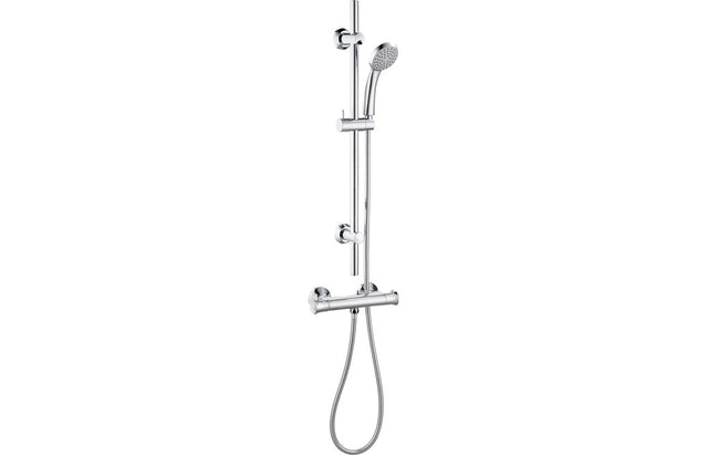 Round Thermostatic Bar Mixer Shower With Adjustable Head - Prystine Alexandria