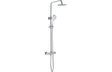 Round Thermostatic Bar Mixer Shower with Fixed & Adjustable Head - Prystine Charleston