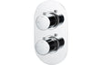 Round Thermostatic Concealed Shower Valve Single Outlet - Chrome - Prystine Salinas