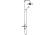 Traditional Thermostatic Shower With Fixed & Adjustable Head - Chrome - Prystine Hayward
