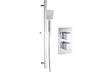 Square Thermostatic Concealed Shower Valve With Adjustable Head - Prystine Paterson