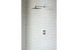 Square Thermostatic Shower Valve With Fixed Head Concealed - Chrome - Prystine Paterson 