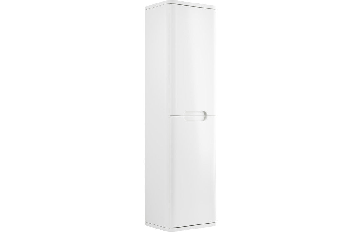 Prystine Orange 2 Door Wall Hung Tall Unit 350mm - White Gloss - PRIS96057