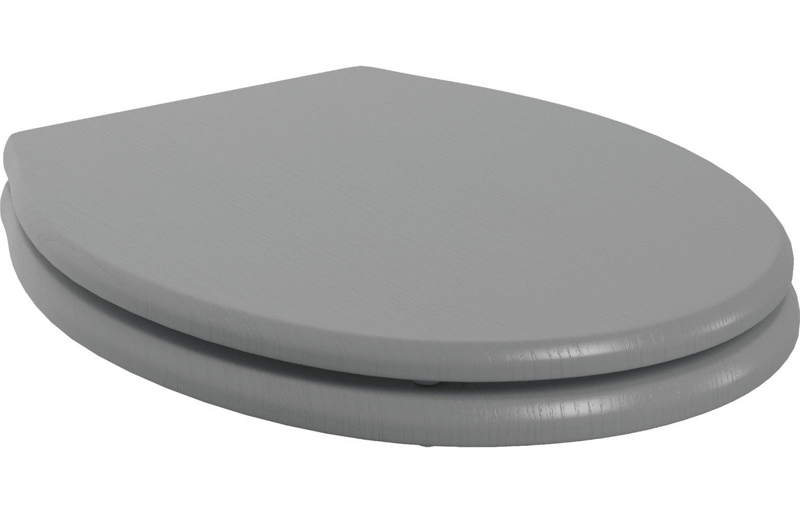 Prystine Mesquite Soft Close Wood Effect Toilet Seat - Grey Ash - PRIS100543