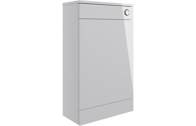 Prystine Gainesville Floor Standing WC Unit 500mm - Grey Gloss - PRIS103309