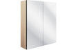 Prystine Olathe 2 Door Mirrored Wall Unit 600mm - Matt Graphite Grey - PRIS106168