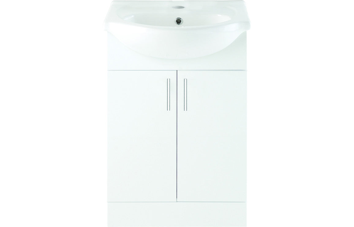 Prystine Fullerton Basin Unit & Basin 560mm - White Gloss - PRIS102955