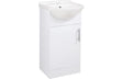 Prystine Fullerton Basin Unit & Basin 450mm - White Gloss - Anthracite Gloss - PRIS102954