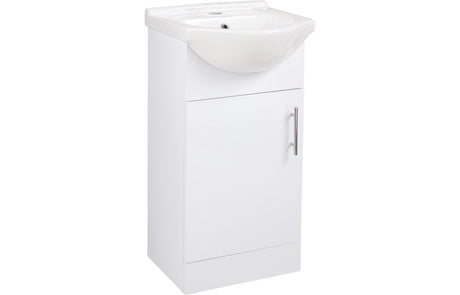 Prystine Fullerton Basin Unit & Basin 450mm - White Gloss - Anthracite Gloss - PRIS102954
