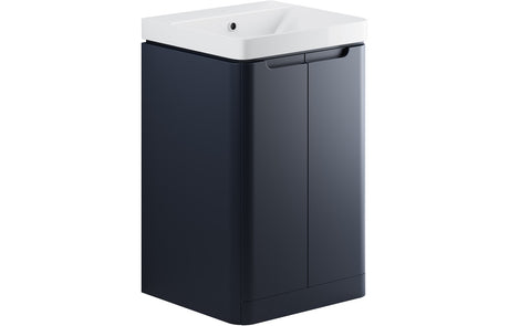 Prystine Orange 2 Door Floor Standing Cloakroom Basin Unit 500mm - Matt Indigo  - PRIS96041