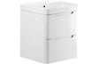 Prystine Orange 2 Drawer Wall Hung Basin Unit 600mm - White Gloss - PRIS96042