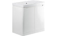 Prystine Orange 2 Door Floor Standing Basin Unit 800mm - White Gloss - PRIS96051