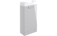 Prystine Gainesville Floor Standing 1 Door Basin Unit w/Basin 410mm - Grey Gloss - PRIS103315