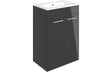 Prystine Gainesville Floor Standing 2 Door Basin Unit w/Basin 610mm - Anthracite Gloss - PRIS103328