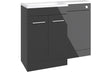 Prystine Waco Floor Standing LH L-Shape Pack w/Basin 1100mm - Anthracite Gloss - PRIS103339