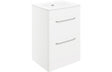 Prystine Victorville 2 Drawer Floor Unit & Basin 610mm - White Gloss - PRIS104095