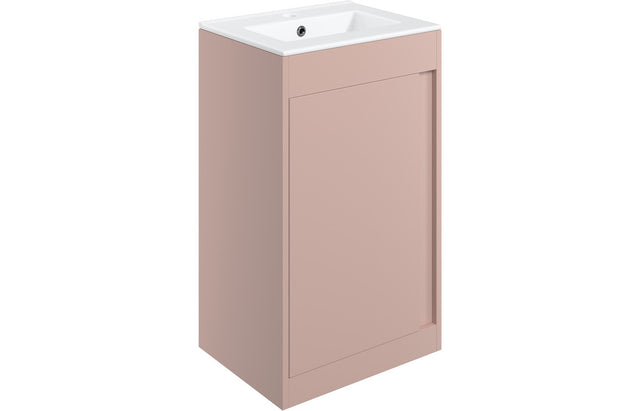 Prystine Pasadena Floor Standing Unit Inc. Basin 510mm - Matt Antique Rose - PRIS105309