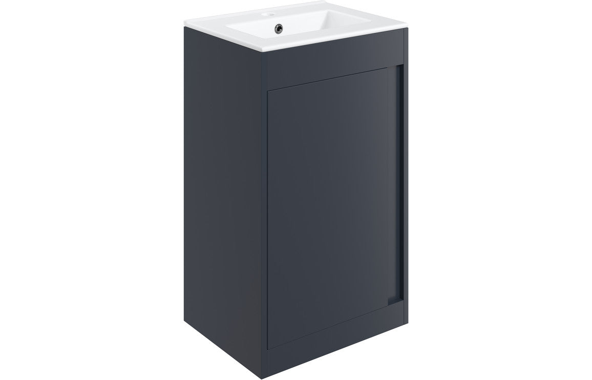Prystine Pasadena Floor Standing Unit Inc. Basin 510mm - Matt Indigo Blue - PRIS105313