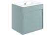 Prystine Pasadena Wall Hung Unit Inc. Basin 510mm - Matt Sea Green - PRIS105310
