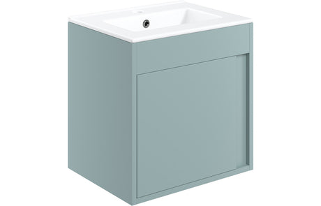 Prystine Pasadena Wall Hung Unit Inc. Basin 510mm - Matt Sea Green - PRIS105310