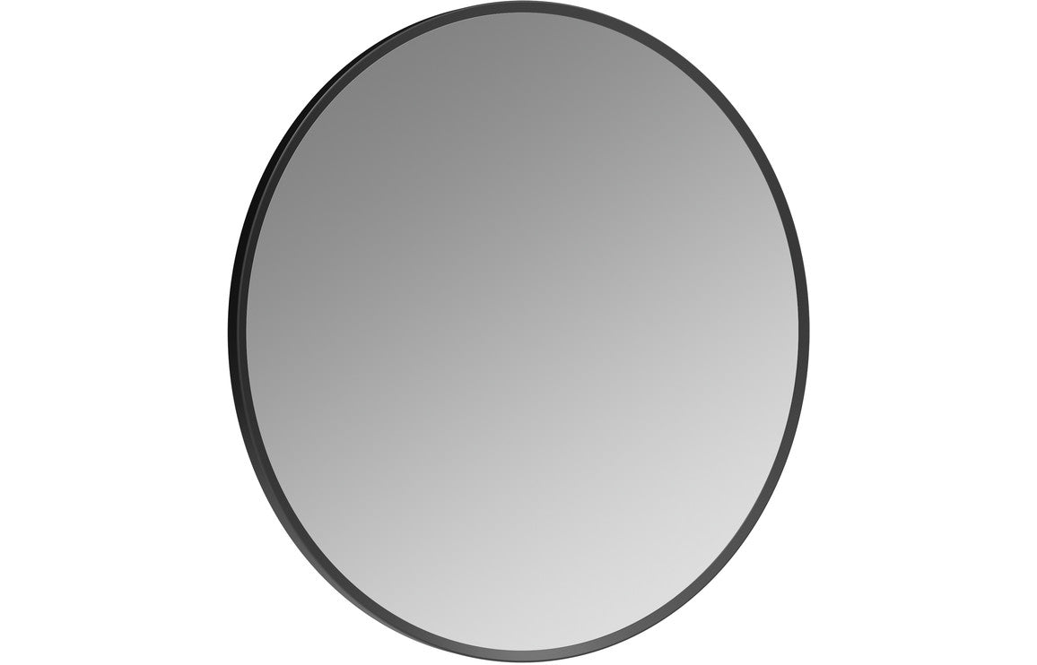Prystine Dearborn Round Mirror 600mm - Matt Black - PRIS106263