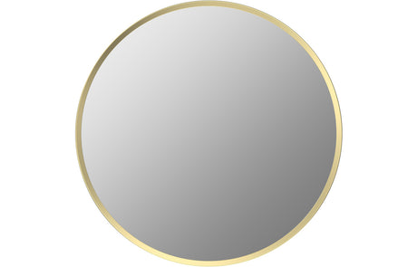Prystine Dearborn Round Mirror 600mm - Brushed Brass - PRIS106260