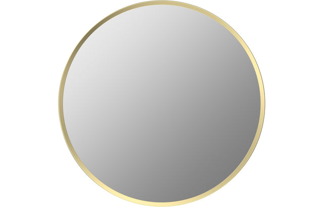 Prystine Dearborn Round Mirror 600mm - Brushed Brass - PRIS106260