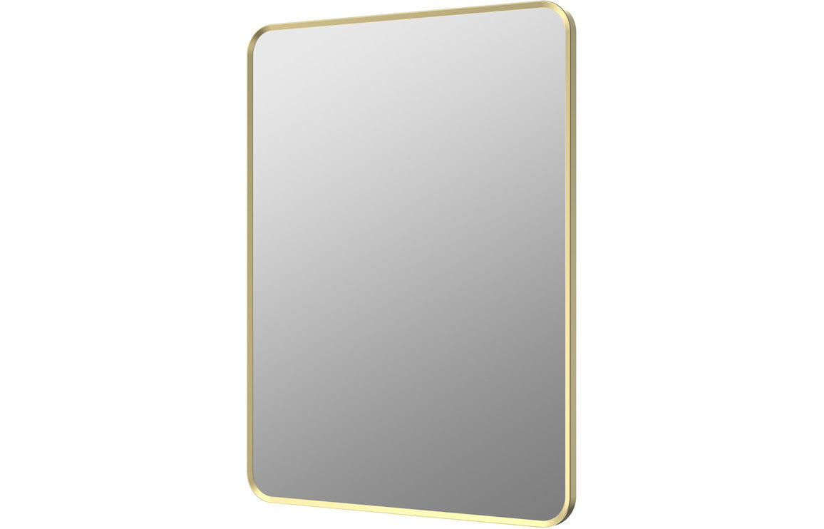 Prystine Dearborn Rectangle Mirror 600 x 800mm - Brushed Brass - PRIS106268