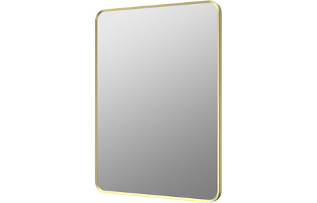 Prystine Dearborn Rectangle Mirror 600 x 800mm - Brushed Brass - PRIS106268