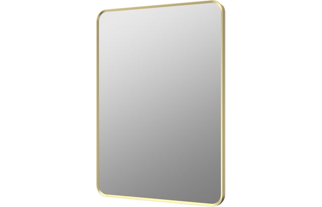 Prystine Dearborn Rectangle Mirror 600 x 800mm - Brushed Brass - PRIS106268