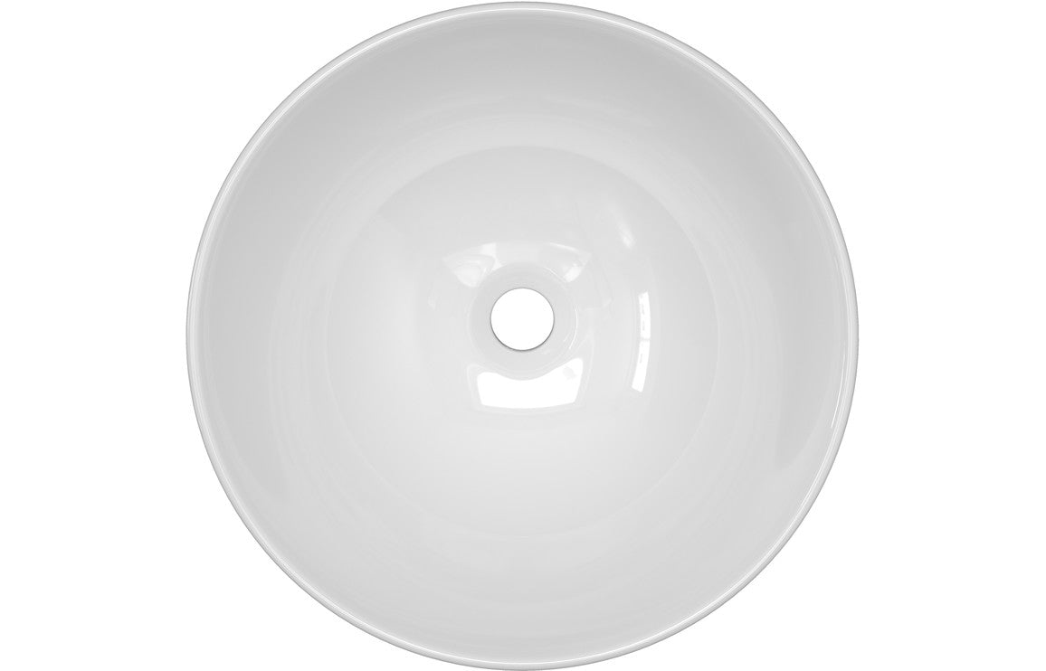 Prystine Lewis Round Washbowl Basin 410mm - White - PRIS104935