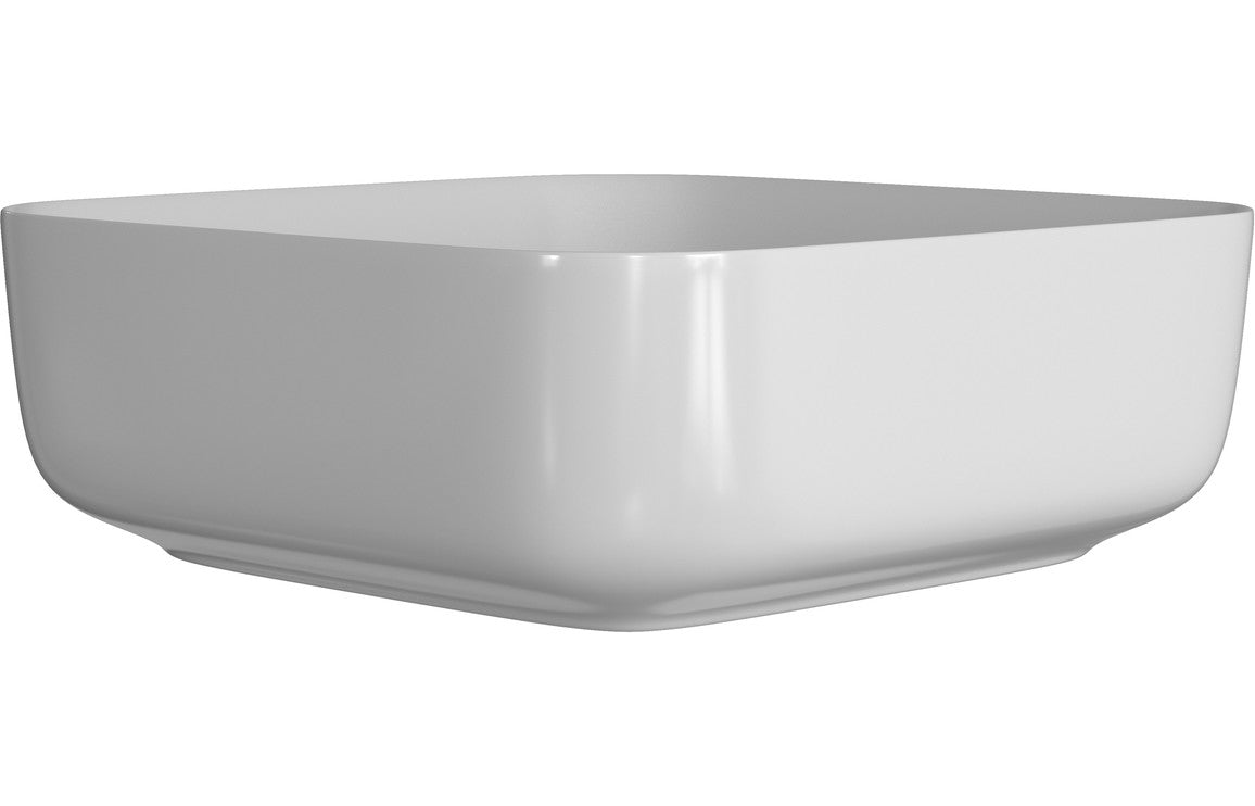 Prystine Weymouth Ceramic Square Washbowl Inc Waste 400mm - Matt White - PRIS104931