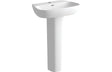 Prystine Loddington 1 Tap Hole Basin & Full Pedestal 600 x 400mm - White - PRIS1809