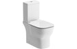 Prystine Valentina Close Coupled Toilet Pan, D/F Cistern with Soft Close Seat - White - PRIS1921