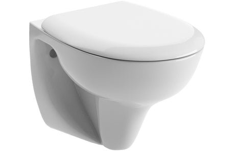 Prystine Katie Wall Hung Toilet Pan & Soft Close Seat - White - PRIS100530