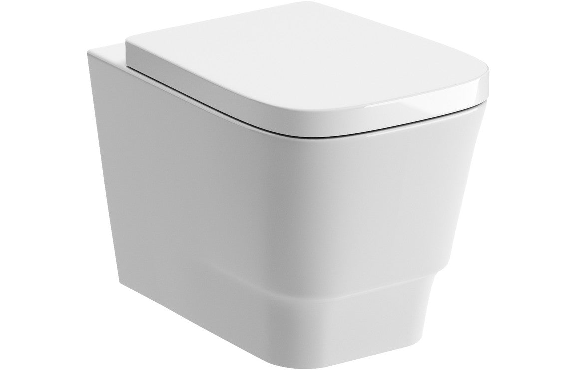 PrystineTilton Wall Hung WC Toilet & Soft Close Seat - White - PRIS106662 - TAP 'N' SHOWER