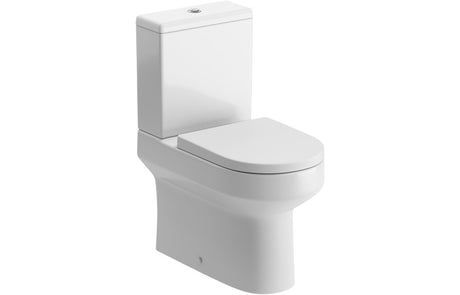 Prystine Owston Close Coupled Toilet With D/F Cistern & Soft Close Seat - White - PRIS101513