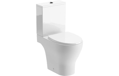 Prystine Oadby Rimless Close Coupled Compact Toilet With D/F Cistern & Soft Close Seat  - PRIS106139