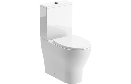 Prystine Oadby Rimless Close Coupled Toilet With D/F Cistern & Soft Close Seat - PRIS106140