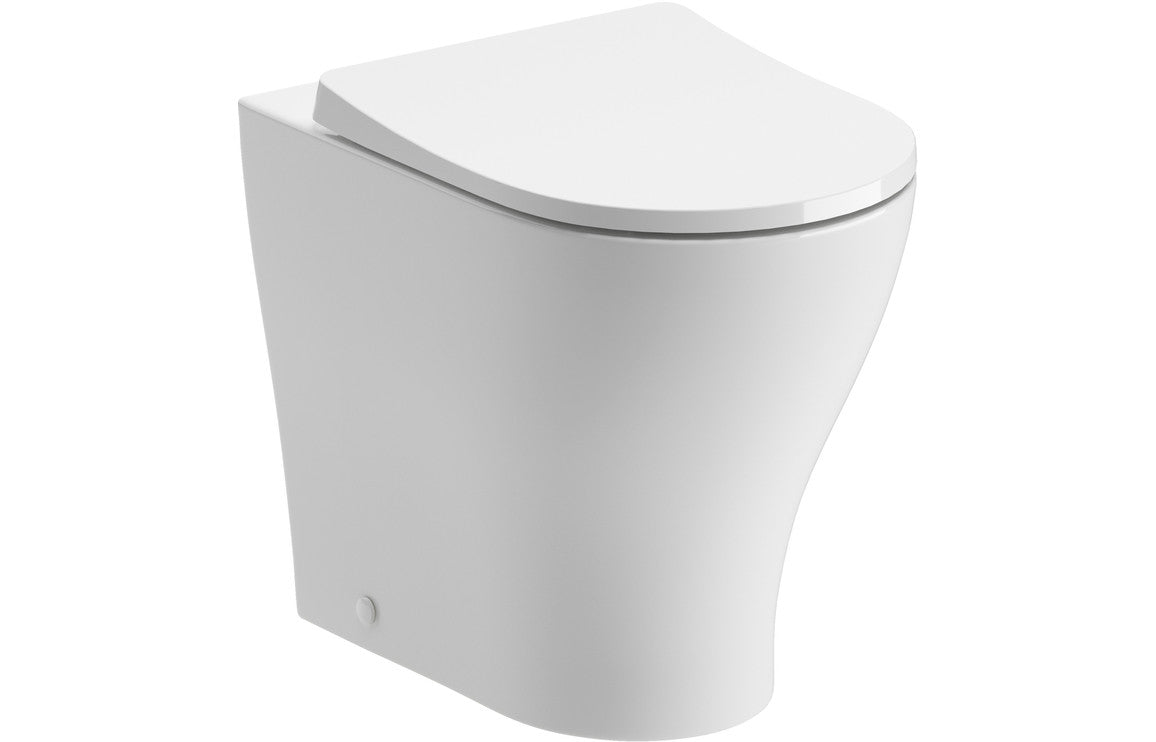 Prystine Oadby Back To Wall Toilet & Soft Close Seat - Rimless - PRIS106141