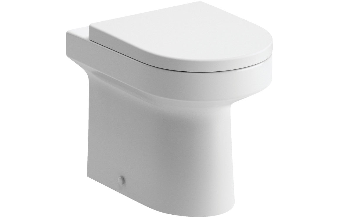 Prystine Owston Back To Wall Toilet & Soft Close Seat - White - PRIS1935