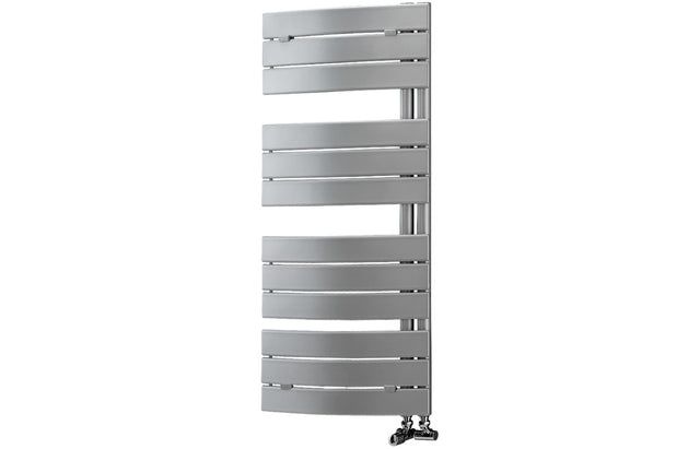 Prystine Amarillo 49mm Designer Curved Square Ladder Radiator 550 x 1080mm - Chrome - PRIS102998