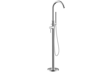 Chrome Floor Standing Bath Shower Mixer Tap - Prystine Gilbert 