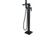 Matt Black Floor Standing Bath Shower Mixer Tap - Prystine Auroa
