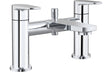 Chrome Modern Bath Shower Mixer Tap With Lever Handles Deck Mounted - Prystine Denver