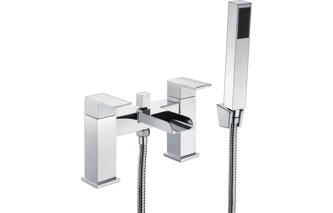 Chrome Waterfall Square Bath Shower Mixer Tap - Chrome - Prystine Scottsdale