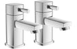 Chrome Square Lever  Bath Taps (Pair) - Prystine Modesto