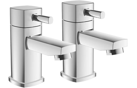 Chrome Square Lever  Bath Taps (Pair) - Prystine Modesto