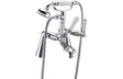 Chrome Traditional Bath Shower Mixer Tap With Ceramic Lever Handles & Shower Kit - Prystine Greensboro